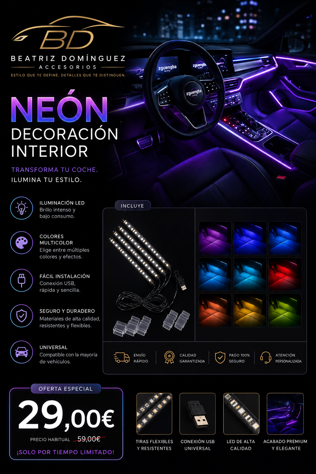 Neón de decoración interior