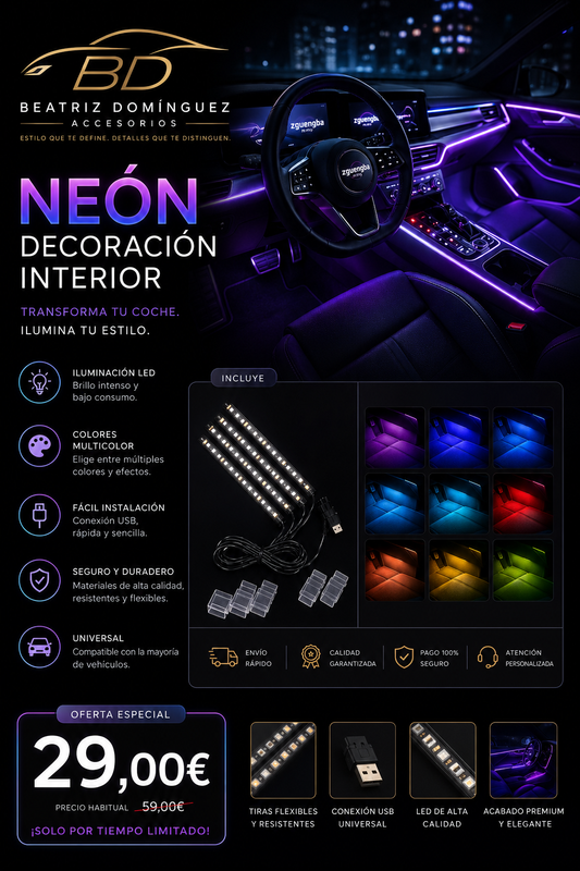 Neón de decoración interior